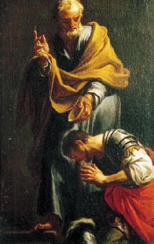 Pietro battezza un centurione